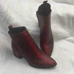 Very G - Red and Black Booties (like new, worn once)